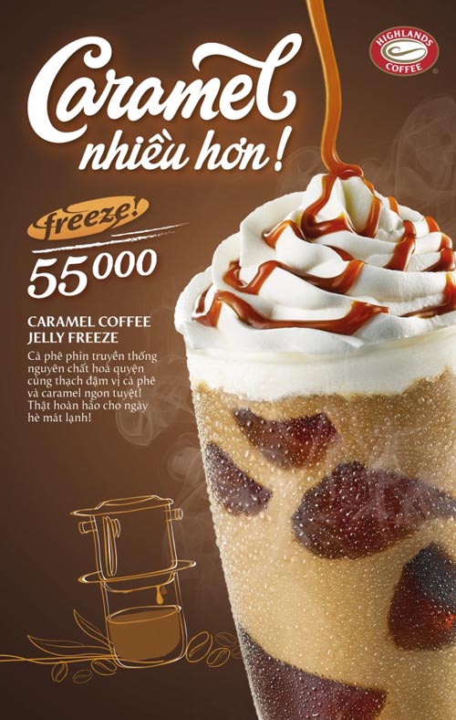 Highlands Coffee ra mắt sản phẩm cà phê đá xay Caramel Coffee Jelly Free hoàn toàn mới 1