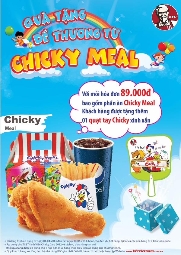 Nhận ngay quạt tay xinh xắn khi mua phần ăn Chicky 1