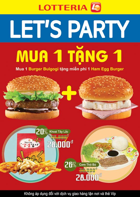 "LET'S PARTY" cùng các ưu đãi đặc biệt từ Lotteria trong tháng 04.2013 1