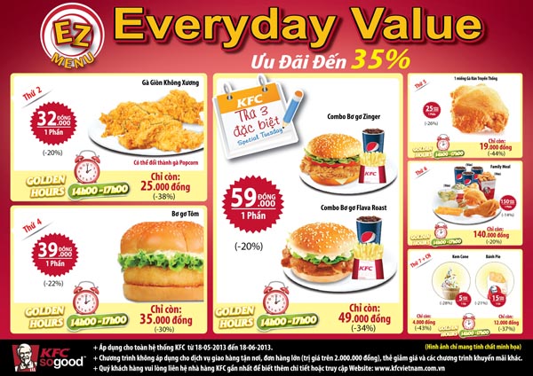 Everyday Value: Ưu đãi giảm giá đến 35% tại KFC 1