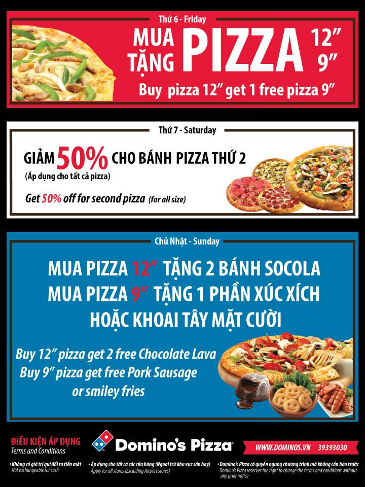 Tận hưởng "Ưu đãi mỗi giờ" tại Domino's Pizza với mức giảm giá hẫp dẫn vào 7 ngày trong tuần  1