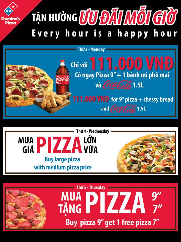 Tận hưởng "Ưu đãi mỗi giờ" tại Domino's Pizza với mức giảm giá hẫp dẫn vào 7 ngày trong tuần  2