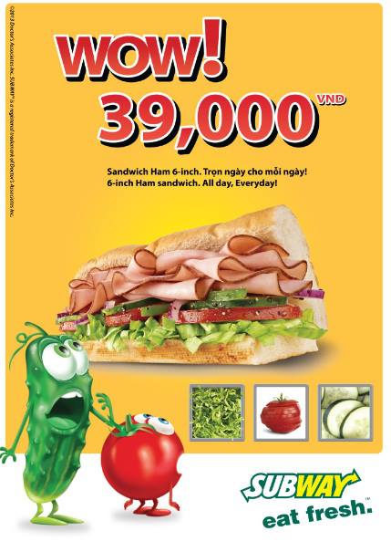 WOW: Chỉ với 39.000đ bạn đã có thể thưởng thức sandwich ham ngon tuyệt tại Subway 1