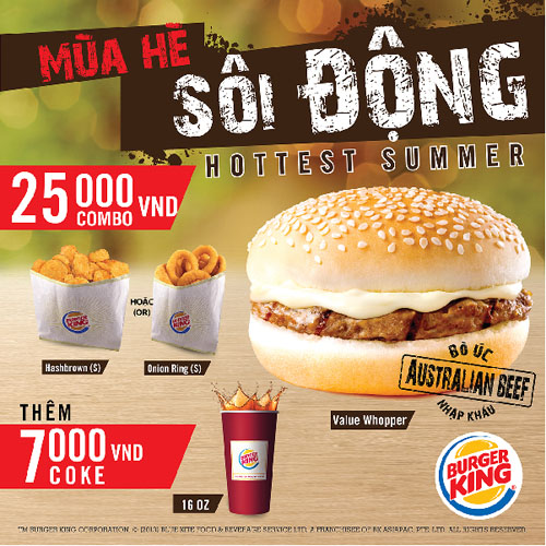 Combo Burger Bò Whooper chỉ còn 20.000đ tại Burger King 1