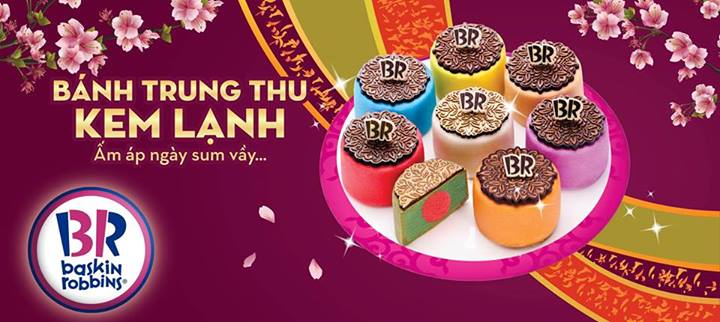 Hấp dẫn bánh trung thu kem lạnh Baskin Robbins 1