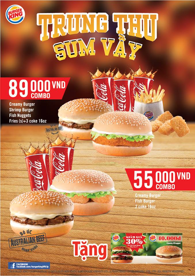 Trung thu Sum vầy với nhiều combo hấp dẫn tại Burger King 1