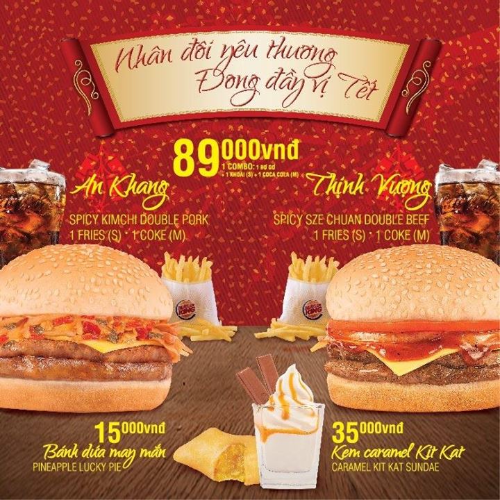  Burger King ra mắt dòng sản phẩm đặc biệt dành cho dịp Tết Giáp Ngọ 2014 1