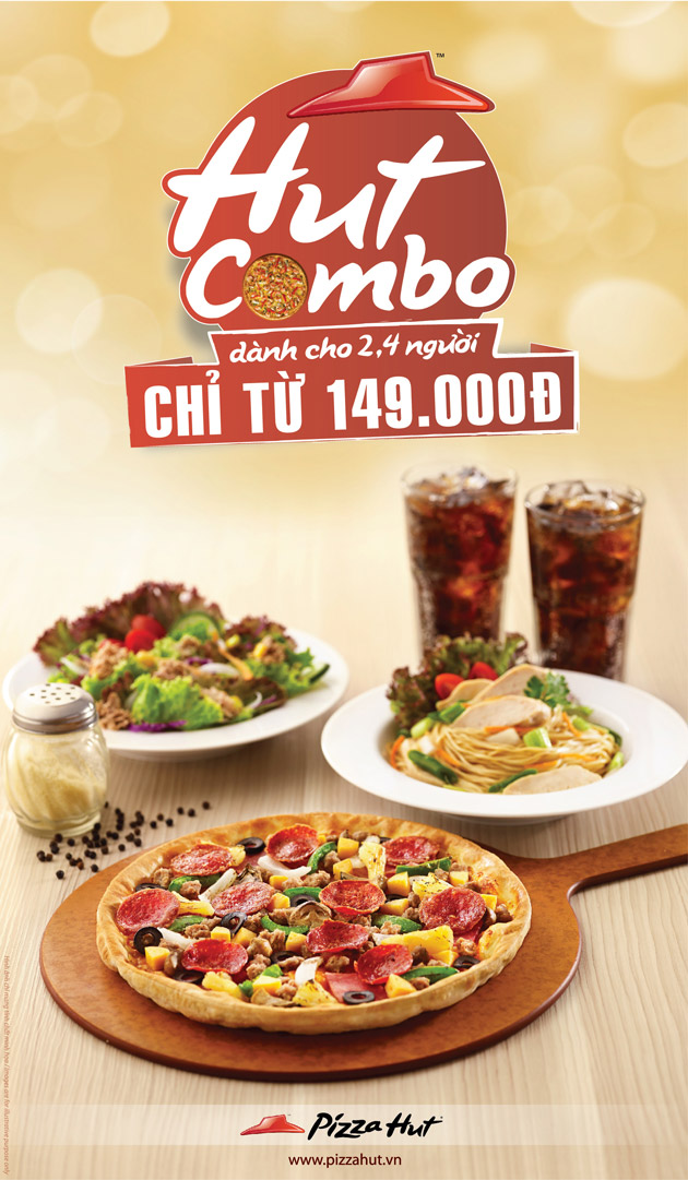 Pizza Hut Combo hấp dẫn chỉ từ 149.000đ cho 2,4 người 1