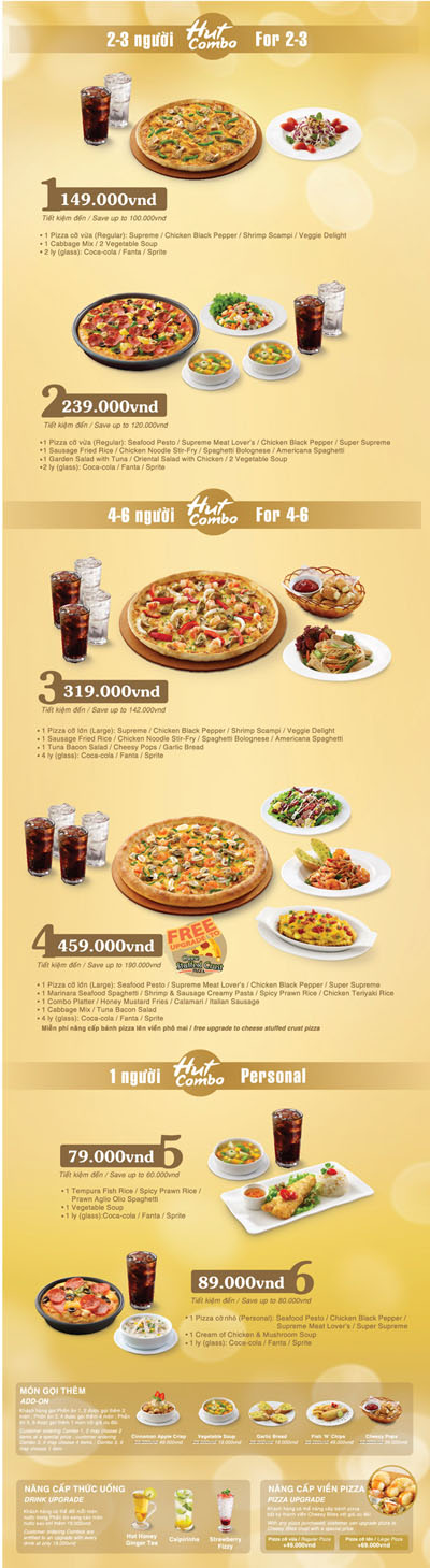 Pizza Hut Combo hấp dẫn chỉ từ 149.000đ cho 2,4 người 3