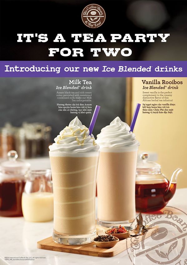 The Coffee Bean & Tea Leaf Việt Nam ch&iacute;nh thức ra mắt m&oacute;n nước mới Milk Tea Ice Blended v&agrave; Vanilla Rooibos Ice Blended 1