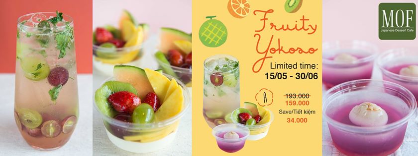 Tháng Fruity Yokoso: Nhiều phần Combo hấp dẫn giá ưu đãi chỉ dành riêng trong tháng chủ đề trái cây đặc biệt tại MOF 3