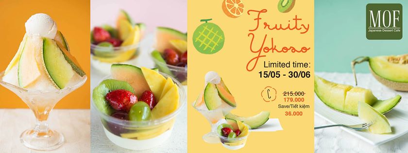 Tháng Fruity Yokoso: Nhiều phần Combo hấp dẫn giá ưu đãi chỉ dành riêng trong tháng chủ đề trái cây đặc biệt tại MOF 4