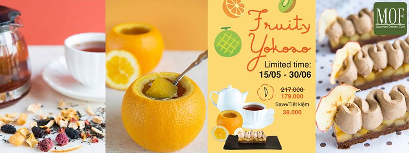 Tháng Fruity Yokoso: Nhiều phần Combo hấp dẫn giá ưu đãi chỉ dành riêng trong tháng chủ đề trái cây đặc biệt tại MOF 5