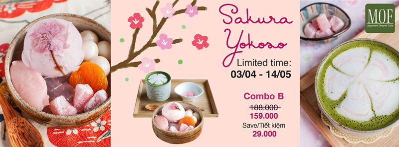 Tháng Sakura Yokoso: Nhiều phần Combo hấp dẫn giá ưu đãi chỉ dành riêng trong tháng chủ đề Sakura 1