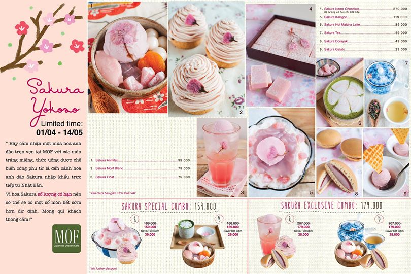 Tháng Sakura Yokoso: Nhiều phần Combo hấp dẫn giá ưu đãi chỉ dành riêng trong tháng chủ đề Sakura 2