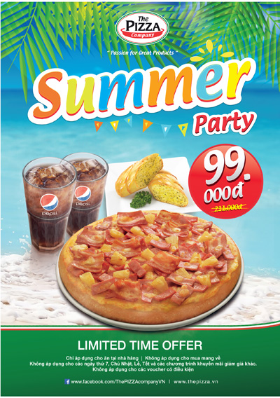 Mùa hè sôi động với chương trình ưu đãi Summer Party hấp dẫn tại hệ thống nhà hàng The Pizza Company 1