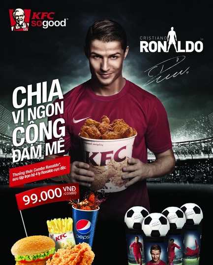 Chia vị ngon, Cộng đam mê & sưu tập trọn bộ 4 ly Ronaldo cực độc tại KFC 1