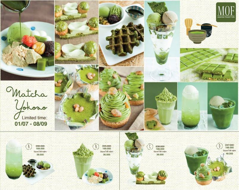 Tháng Matcha Yokoso: Nhiều phần Combo hấp dẫn giá ưu đãi chỉ dành riêng trong tháng 7, 8, 9 với chủ đề Trà xanh tại MOF 1