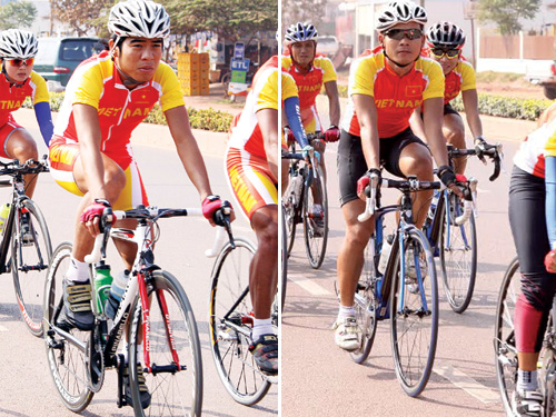 Bùi Minh Thụy và Lê Văn Duẩn sẽ gánh trọng trách giành HCV cho xe đạp VN - d