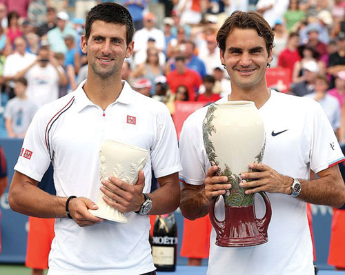 Federer (trái) đã sẵn sàng cho giải Mỹ mở rộng 
