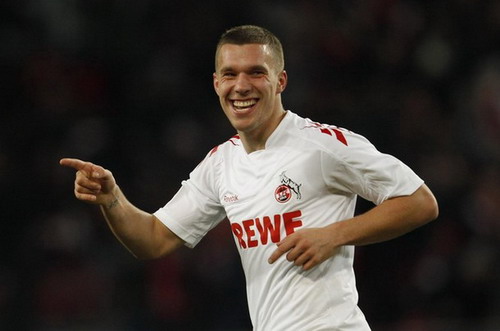 Tiền đạo Lukas Podolski của Arsenal