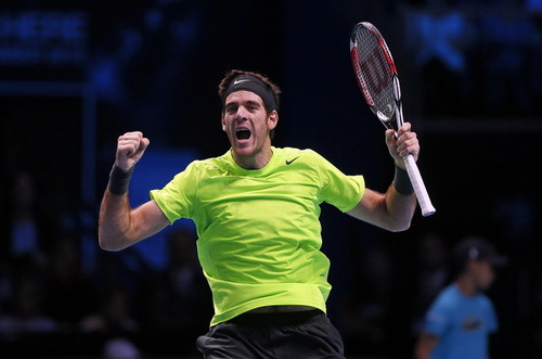 Juan Martin Del Potro thắng Roger Federer tại ATP World Tour Finals 2012