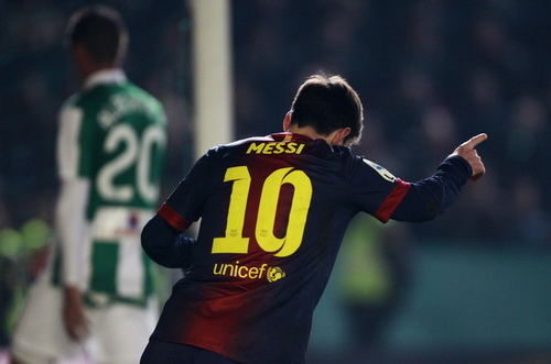 Tiền đạo Lionel Messi của Barcelona
