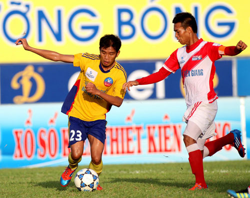 Nguyễn Hải Anh (23) chơi nổi bật trong trận thắng Kiên Giang - Ảnh: Khả Hòa