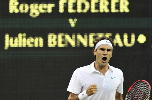 Roger Federer giành quyền vào vòng 4 Wimbledon 2012