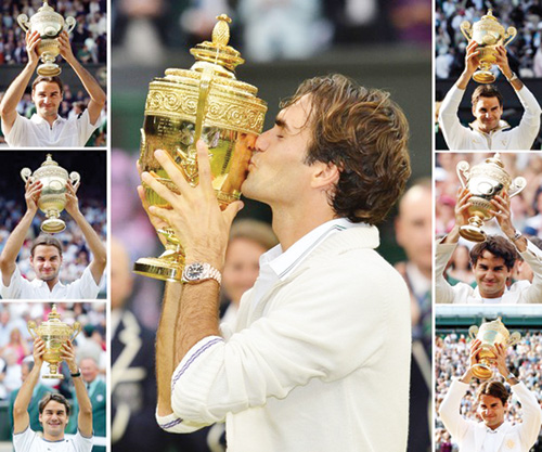 Roger Federer sẽ mãi được lưu danh trong lịch sử làng banh nỉ thế giới - Ảnh: AFP