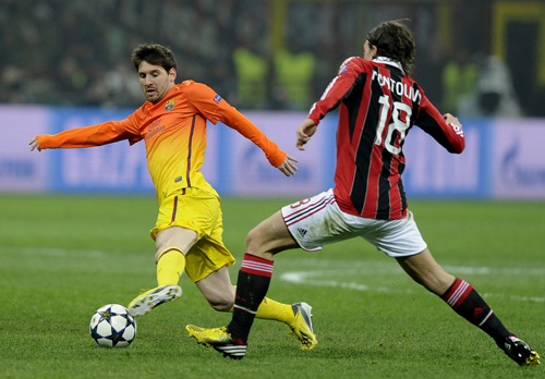Messi (trái) vẫn sẽ là người tạo ra mối đe dọa thường trực trước khung thành của Milan -d