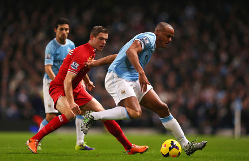 Một khi đã đá bại Liverpool thì Crystal Palace chẳng phải là đối thủ xứng tầm của Man.City (phải) - Ảnh: AFP