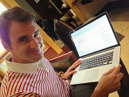 Federer gia nhập mạng xã hội Twitter