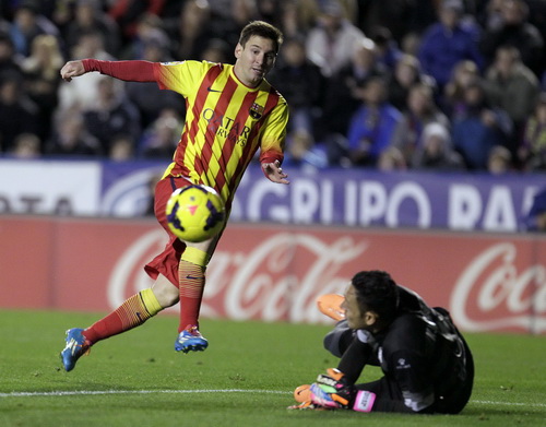 Lionel Messi tịt ngòi trong trận Barcelona hòa Levante 1-1