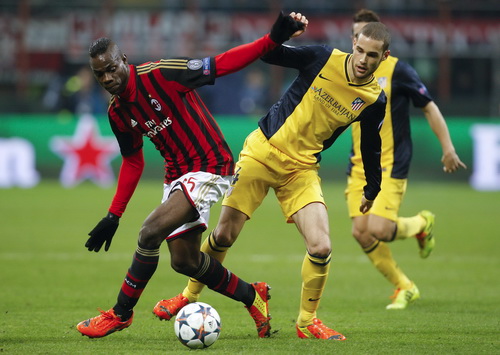 Tiền đạo Mario Balotelli của AC Milan