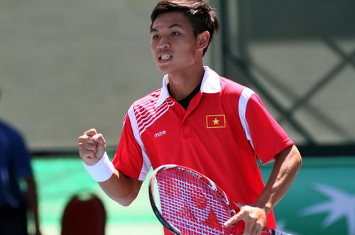 Hoàng Thiên có chiến thắng bùng nổ ở Davis Cup-2