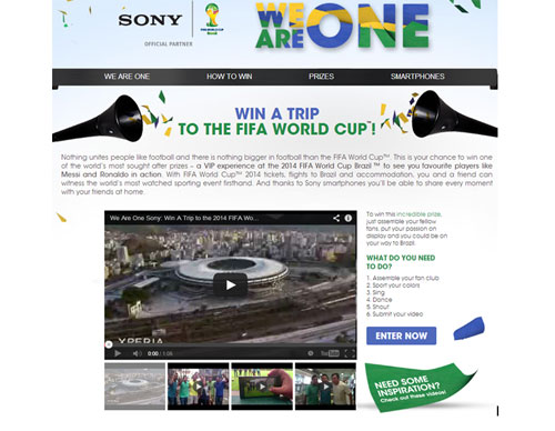 Cơn sốt FIFA World CupTM bắt đầu với “We Are One” của Sony