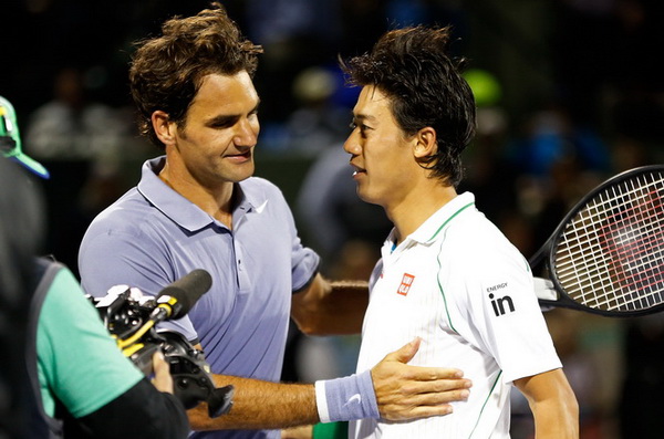 Kei Nishikori thắng Roger Federer ở tứ kết Sony Open 2014