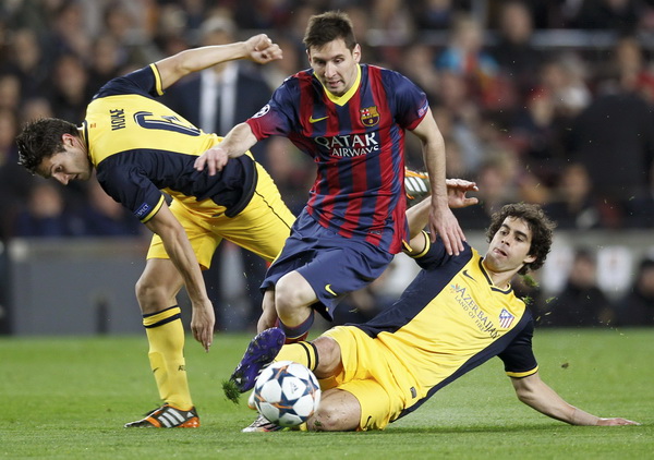 Barcelona hòa Atletico Madrid 1-1 ở lượt đi tứ kết Champions League 2014