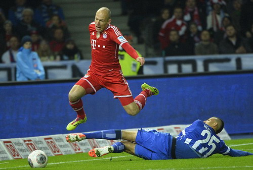 Tiền vệ Arjen Robben của Bayern Munich