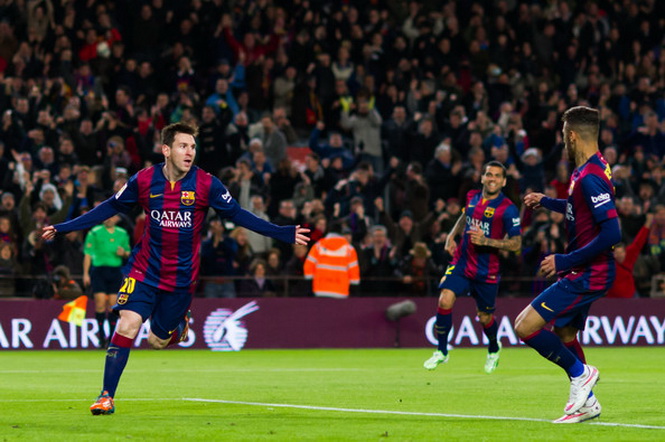 Messi lập hattrick, vượt mốc 400 bàn thắng cho Barcelona-1