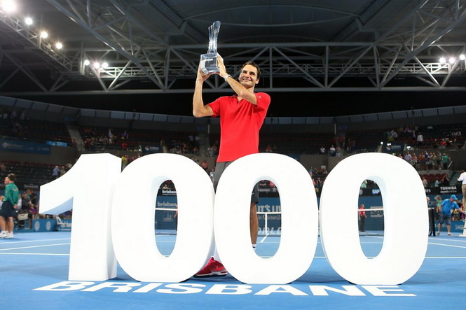 Federer thắng trận thứ 1.000 để đăng quang giải Brisbane-2