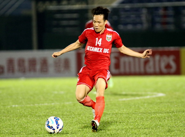 Tấn Tài đã có trận đấu trở lại chói sáng trong màu áo B.Bình Dương tại đấu trường AFC Champions League - Ảnh: Khả Hòa