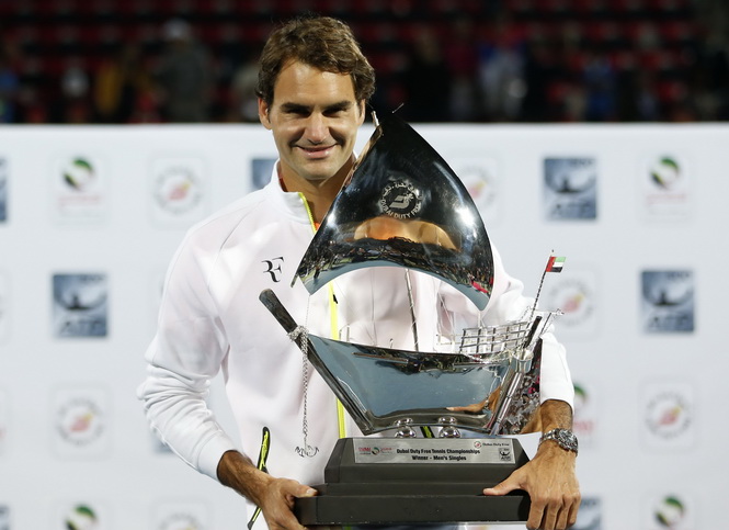 Federer đánh bại Djokovic để lần thứ 7 đăng quang tại Dubai-3