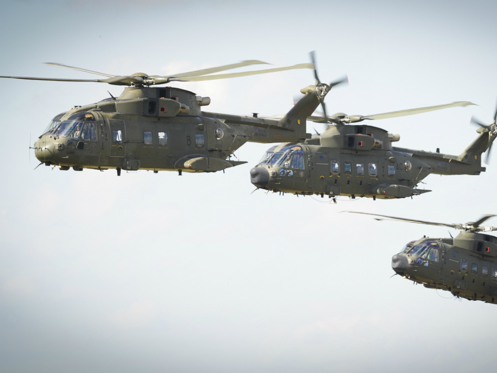 Lực lượng Mỹ tại châu Âu phải mượn trực thăng Anh để thực hiện các cuộc tập trận - Ảnh minh họa: Hải quân hoàng gia Anh
