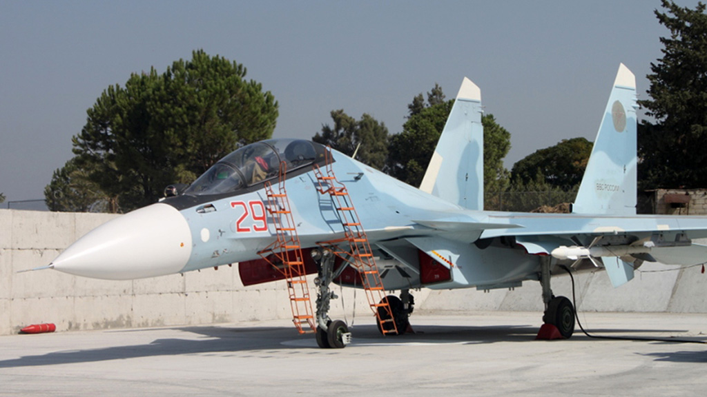 Tiêm kích Su-30SM của Nga tại Syria - Ảnh: Bộ Quốc phòng Nga