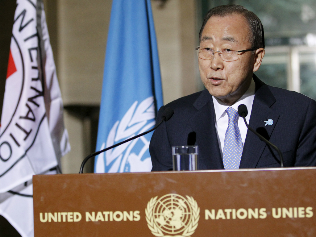 Tổng thư ký Liên Hiệp Quốc Ban Ki-moon cho rằng biến đổi khí hậu có thể gây ra nạn khủng bố - Ảnh: Reuters