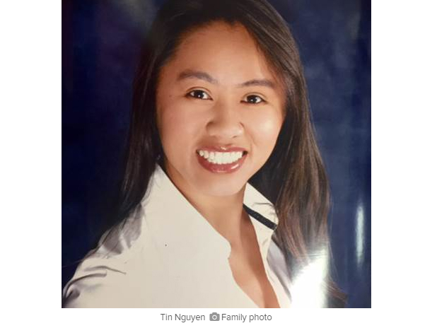 Cô Tin Nguyen, nạn nhân vụ xả súng ngày 2.12 tại San Bernardino, Mỹ - Ảnh chụp màn hình NBC News