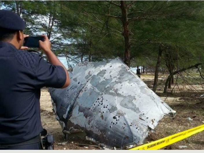 Mảnh vỡ được phát hiện tại Malaysia ngày 28.1 - Ảnh chụp màn hình The Star