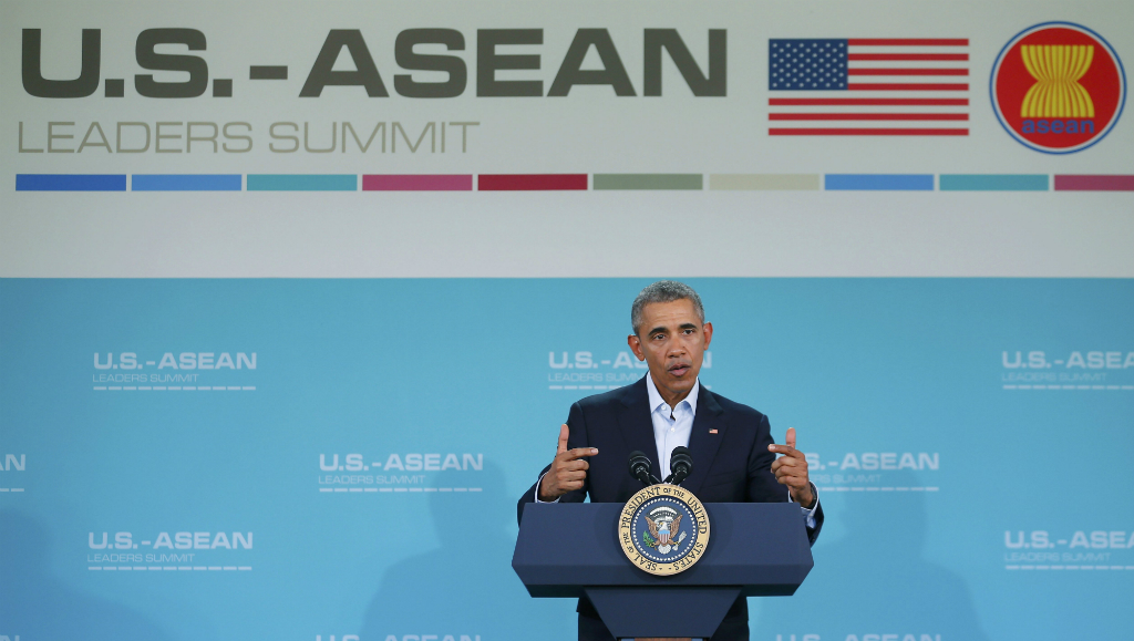 Tổng thống Mỹ Barack Obama phát biểu tại hội nghị Mỹ-ASEAN ở California - Ảnh: Reuters